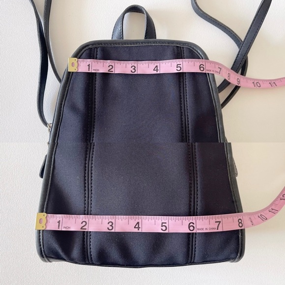Coach Bag Backpack 6215 Neo Leather 90’s Retro Casual Chic Preppy Black Small - Picture 10 of 14